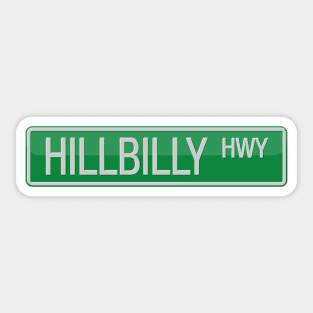 Hillbilly Highway Road Sign Sticker